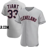 Luis Tiant Men's Cleveland Guardians Gray Authentic Road Jersey