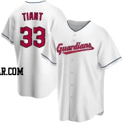 Luis Tiant Men's Cleveland Guardians White Replica Home Jersey