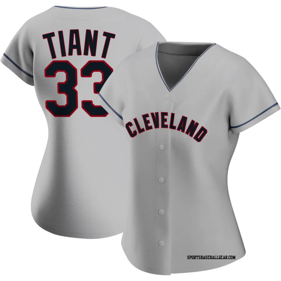 Luis Tiant Women's Cleveland Guardians Gray Authentic Road Jersey