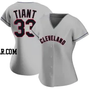 Luis Tiant Women's Cleveland Guardians Gray Replica Road Jersey