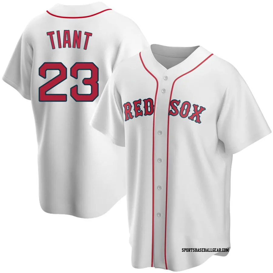 Luis Tiant Youth Boston Red Sox White Replica Home Jersey