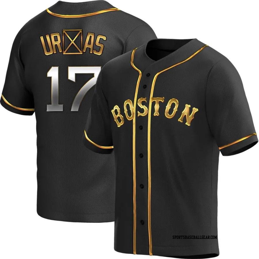 Luis Urias Men's Boston Red Sox Black Golden Replica Alternate Jersey