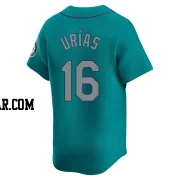 Luis Urias Men's Seattle Mariners Aqua Limited Alternate Jersey