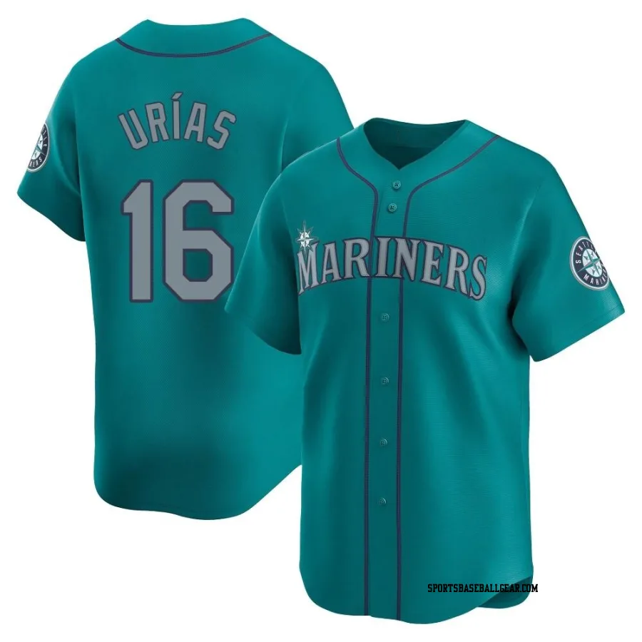 Luis Urias Men's Seattle Mariners Aqua Limited Alternate Jersey