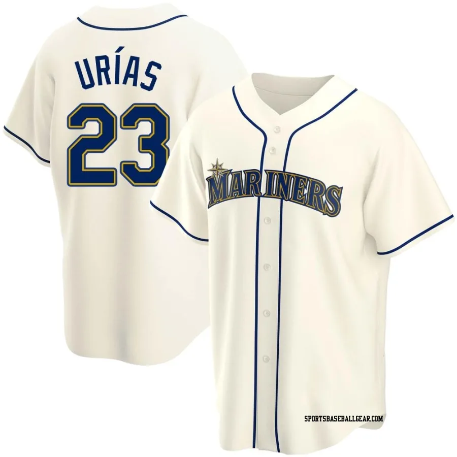 Luis Urias Men's Seattle Mariners Cream Replica Alternate Jersey