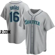 Luis Urias Men's Seattle Mariners Gray Replica Road Jersey