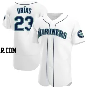 Luis Urias Men's Seattle Mariners White Authentic Home Jersey