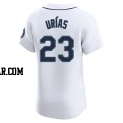 Luis Urias Men's Seattle Mariners White Elite Home Jersey