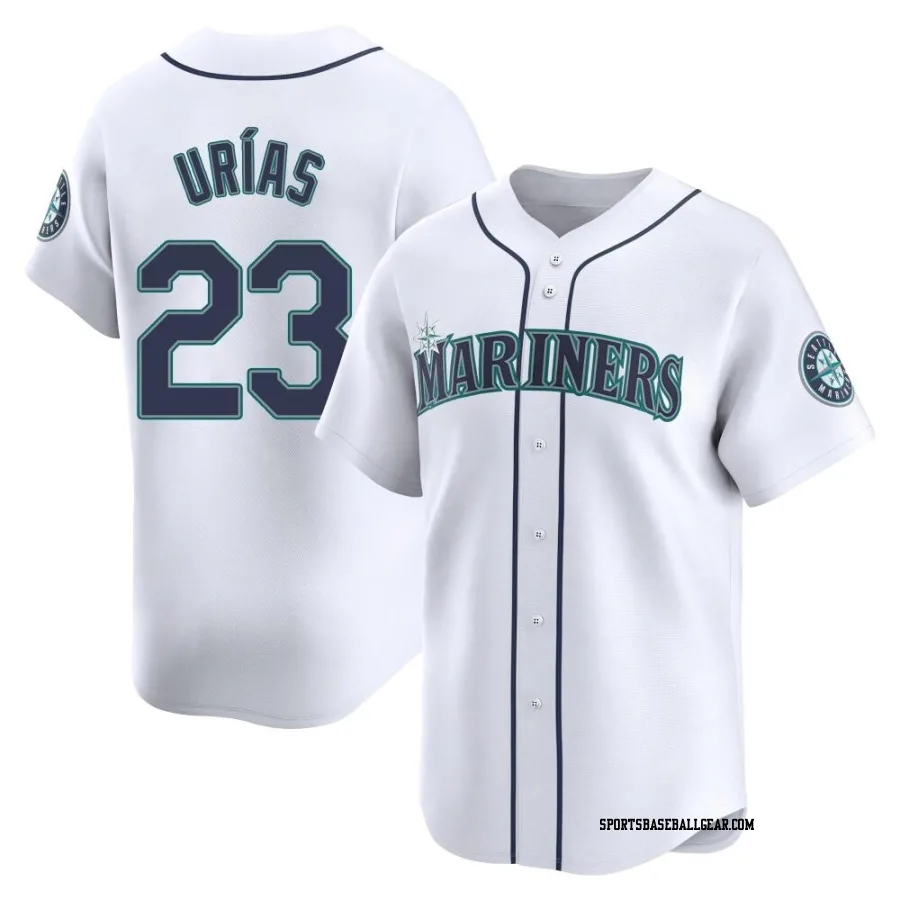 Luis Urias Men's Seattle Mariners White Limited Home Jersey