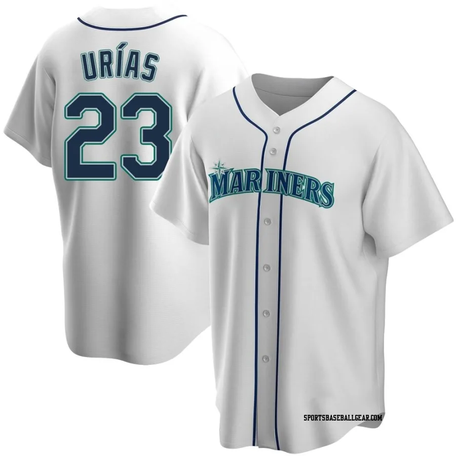 Luis Urias Men's Seattle Mariners White Replica Home Jersey