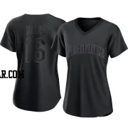 Luis Urias Women's Seattle Mariners Black Authentic Pitch Fashion Jersey