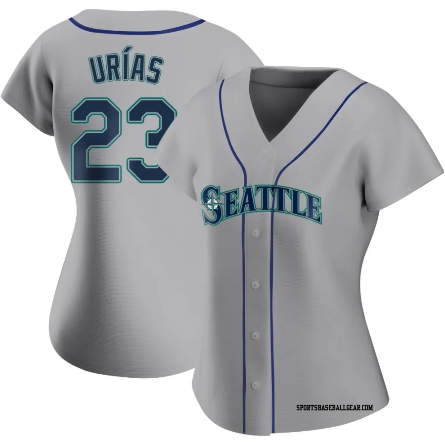 Luis Urias Women's Seattle Mariners Gray Authentic Road Jersey