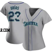 Luis Urias Women's Seattle Mariners Gray Replica Road Jersey