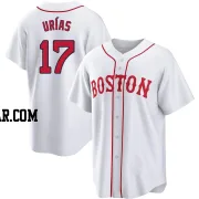 Luis Urias Youth Boston Red Sox White Replica 2021 Patriots' Day Jersey