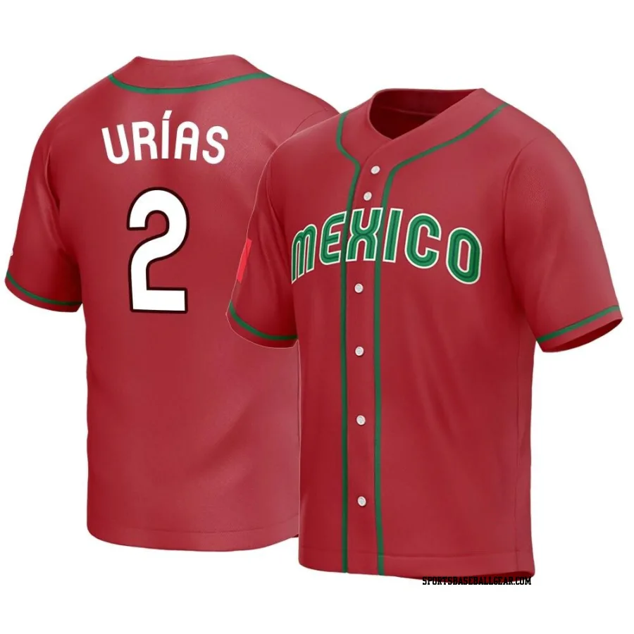 Luis Urias Youth Mexico Baseball Red Replica 2023 World Baseball Classic Jersey