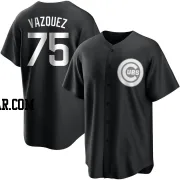 Luis Vazquez Men's Chicago Cubs Black/White Replica Jersey