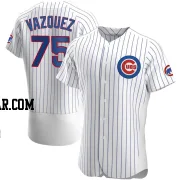 Luis Vazquez Men's Chicago Cubs White Authentic Home Jersey