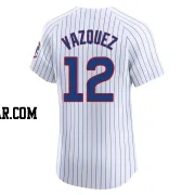 Luis Vazquez Men's Chicago Cubs White Elite Home Jersey