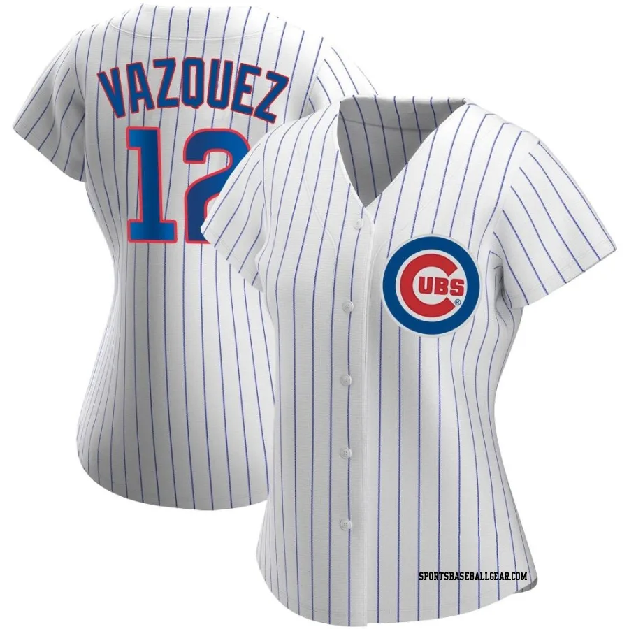 Luis Vazquez Women's Chicago Cubs White Authentic Home Jersey