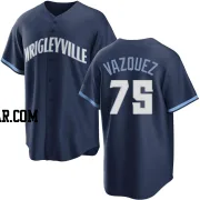 Luis Vazquez Youth Chicago Cubs Navy Replica 2021 City Connect Jersey