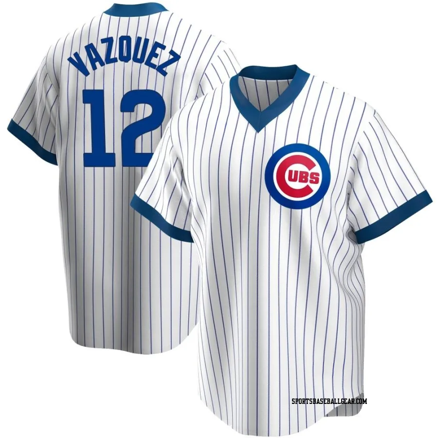 Luis Vazquez Youth Chicago Cubs White Replica Home Cooperstown Collection Jersey