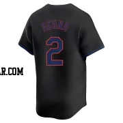 Luisangel Acuna Men's New York Mets Black Limited Alternate Jersey