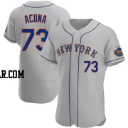 Luisangel Acuna Men's New York Mets Gray Authentic Road Jersey