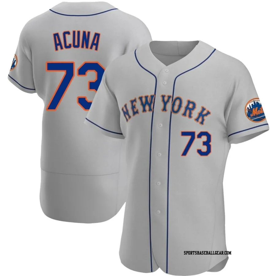 Luisangel Acuna Men's New York Mets Gray Authentic Road Jersey