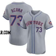 Luisangel Acuna Men's New York Mets Gray Elite Road Jersey