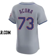 Luisangel Acuna Men's New York Mets Gray Elite Road Jersey