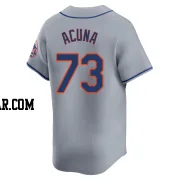 Luisangel Acuna Men's New York Mets Gray Limited Away Jersey