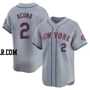 Luisangel Acuna Men's New York Mets Gray Limited Away Jersey