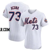 Luisangel Acuna Men's New York Mets White Elite Home Jersey