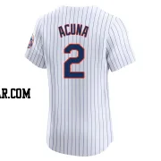 Luisangel Acuna Men's New York Mets White Elite Home Jersey