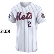 Luisangel Acuna Men's New York Mets White Elite Home Patch Jersey