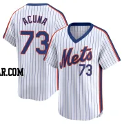 Luisangel Acuna Men's New York Mets White Limited Cooperstown Collection Jersey