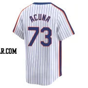 Luisangel Acuna Men's New York Mets White Limited Cooperstown Collection Jersey