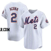 Luisangel Acuna Men's New York Mets White Limited Home Jersey