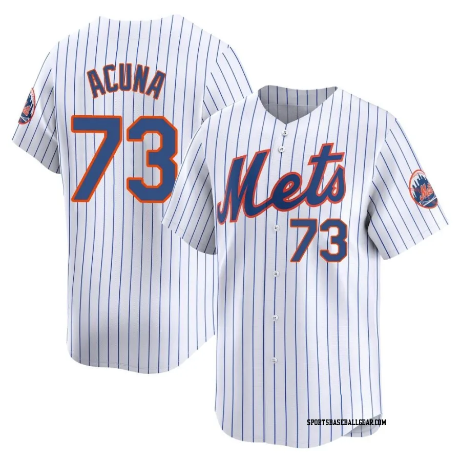 Luisangel Acuna Men's New York Mets White Limited Home Jersey