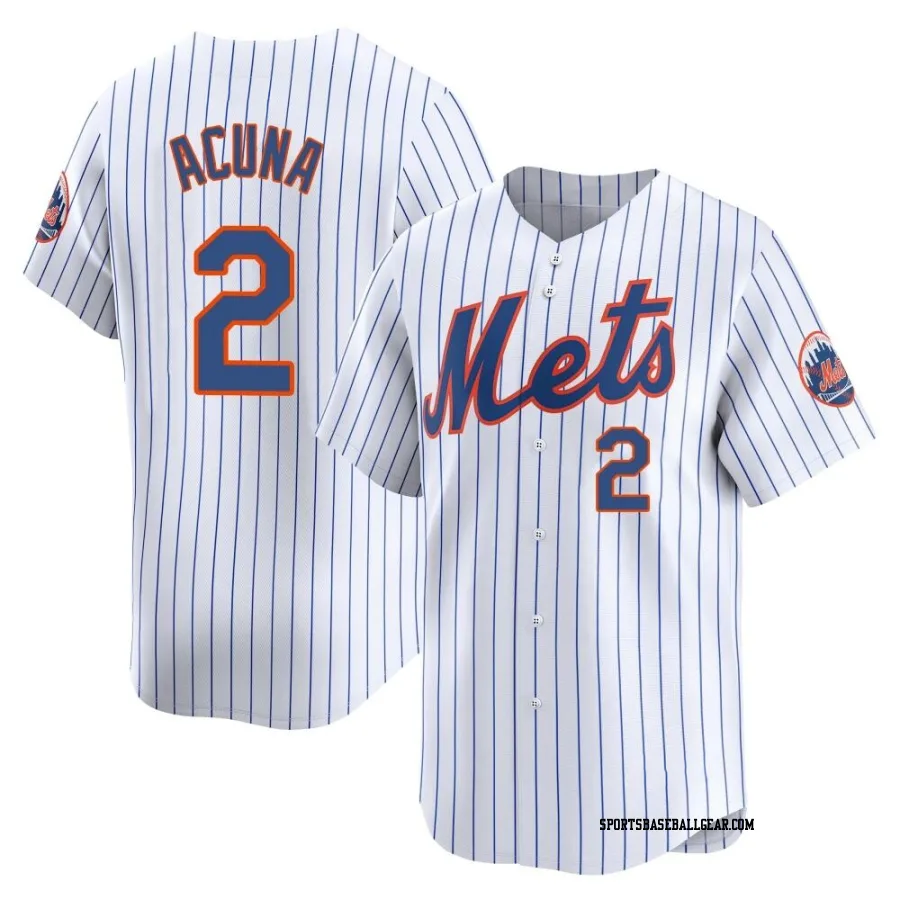 Luisangel Acuna Men's New York Mets White Limited Home Jersey