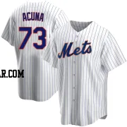 Luisangel Acuna Men's New York Mets White Replica Home Jersey