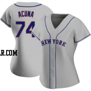 Luisangel Acuna Women's New York Mets Gray Authentic Road Jersey