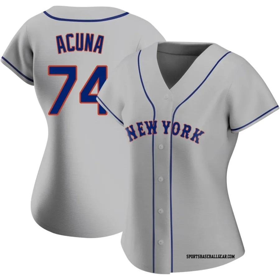 Luisangel Acuna Women's New York Mets Gray Authentic Road Jersey