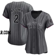 Luisangel Acuna Women's New York Mets Limited Graphite 2024 City Connect Jersey