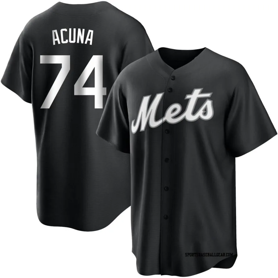 Luisangel Acuna Youth New York Mets Black/White Replica Jersey