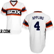 Luke Appling Men's Chicago White Sox White Authentic 1983 Throwback Jersey