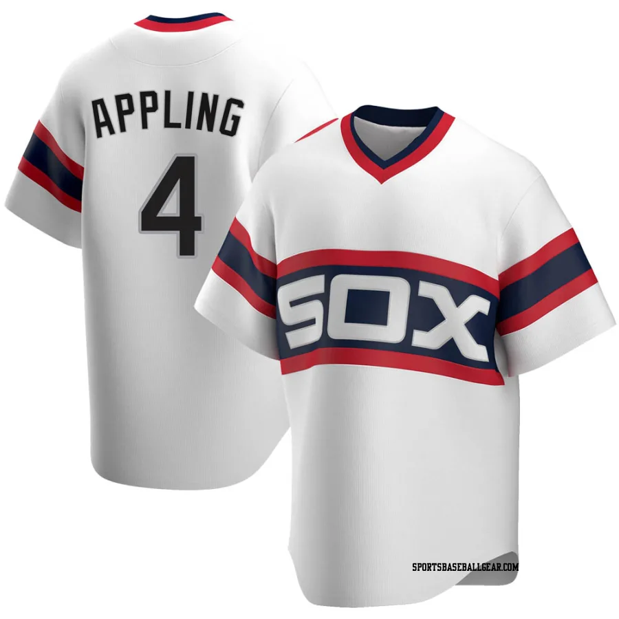 Luke Appling Men's Chicago White Sox White Replica Cooperstown Collection Jersey