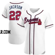 Luke Jackson Men's Atlanta Braves White Authentic Home Jersey