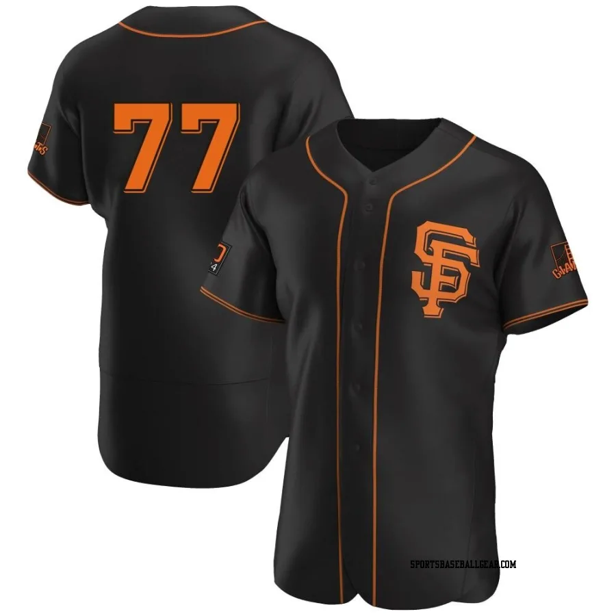 Luke Jackson Men's San Francisco Giants Black Authentic Alternate Jersey