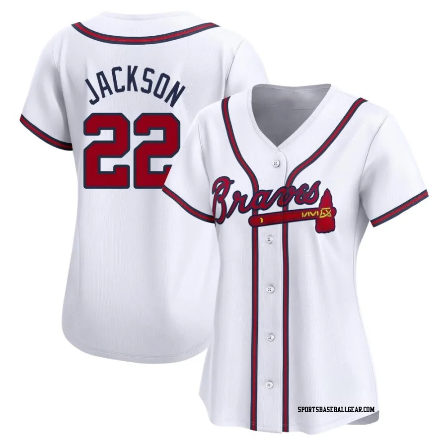 Luke Jackson Women's Atlanta Braves White Limited Home Jersey